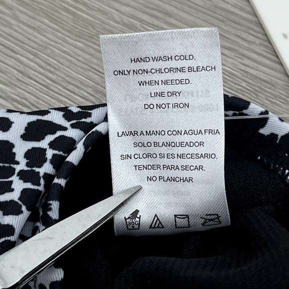 NWT Social Angel Bikini Set Halter Wrap Top High Rise Bottom Black White - Small - Picture 10 of 16